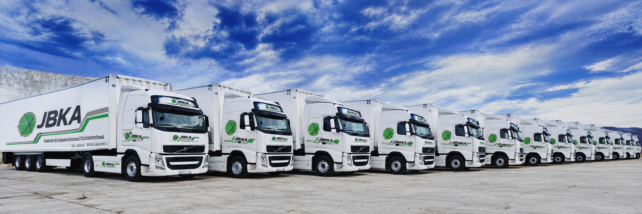 Panorama de la flotte de camions JBKA