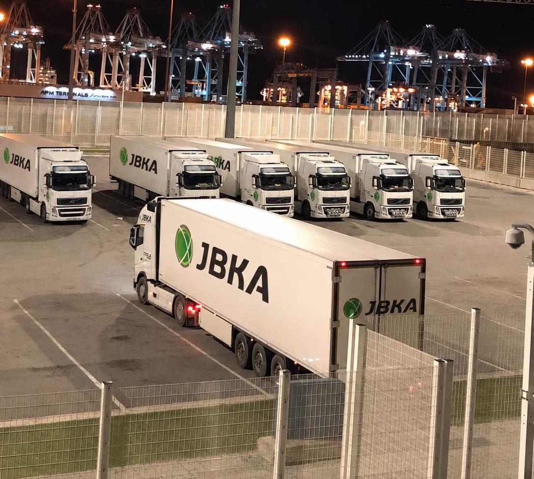 La flotte de camions JBKA à Tanger